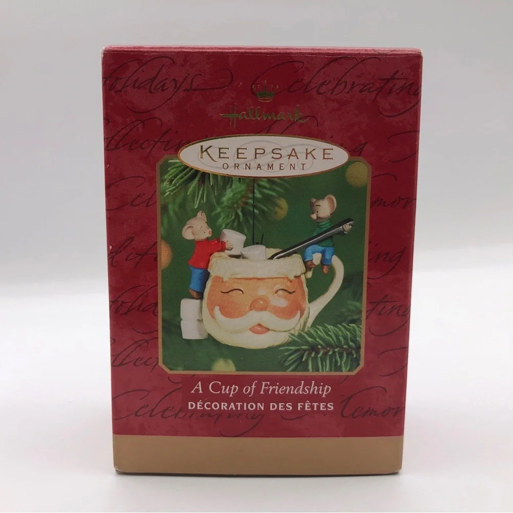 Hallmark Keepsake Ornament Dated 2001 A Cup Of‎ Friendship Vintage Handcrafted